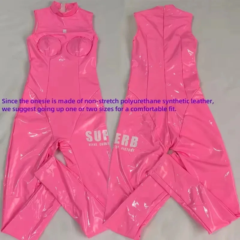 Nikki Alice คอสเพลย์เครื่องแต่งกายชุดบอดี้สูทหูถุงมือวิกผมคอสเพลย์ Latex ชุดแมว Jumpsuit แจ็คเก็ตสําหรับผู้หญิง Halloweent ชุด