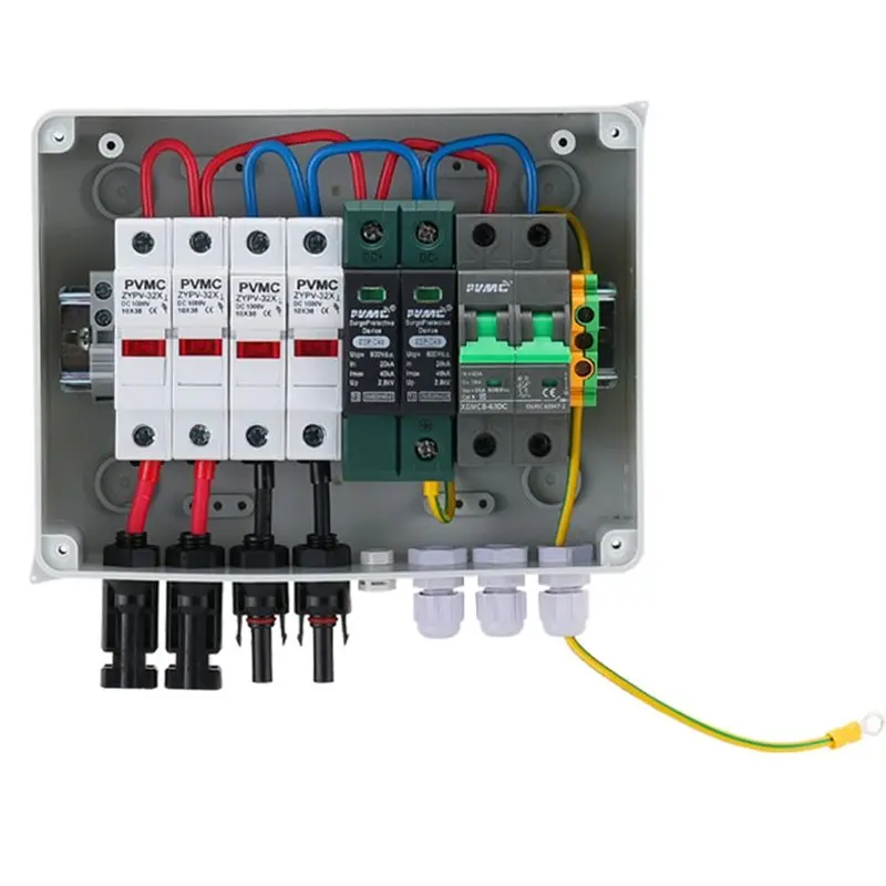 [NEWA76K!】 Combiner Box 2 In 1 Out DC 600V 32A Solar Photovoltaic Waterproof IP65 Distribution