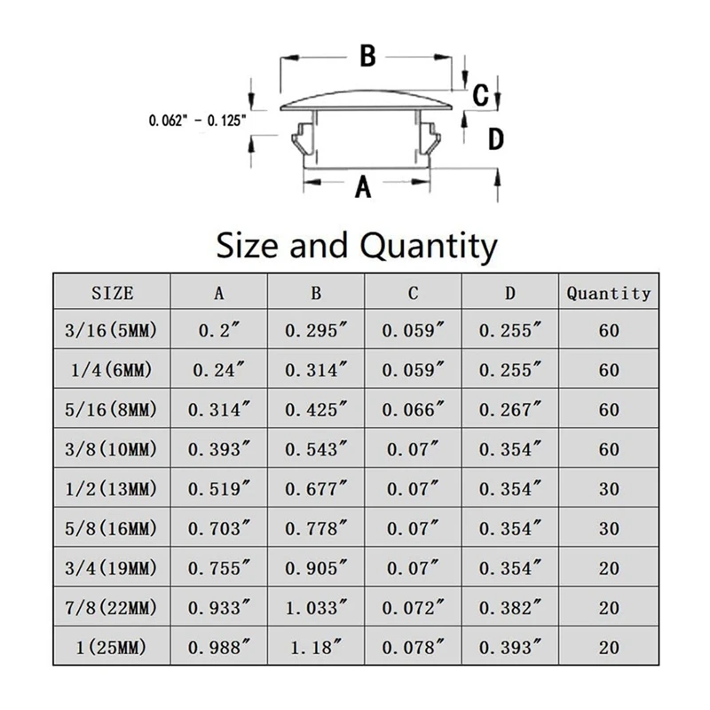 PORK-360 шт., 9 размеров, пластиковые заглушки для отверстий, заглушки для отверстий заподлицо, трубка с фиксирующим отверстием, труба для ограждения мебели