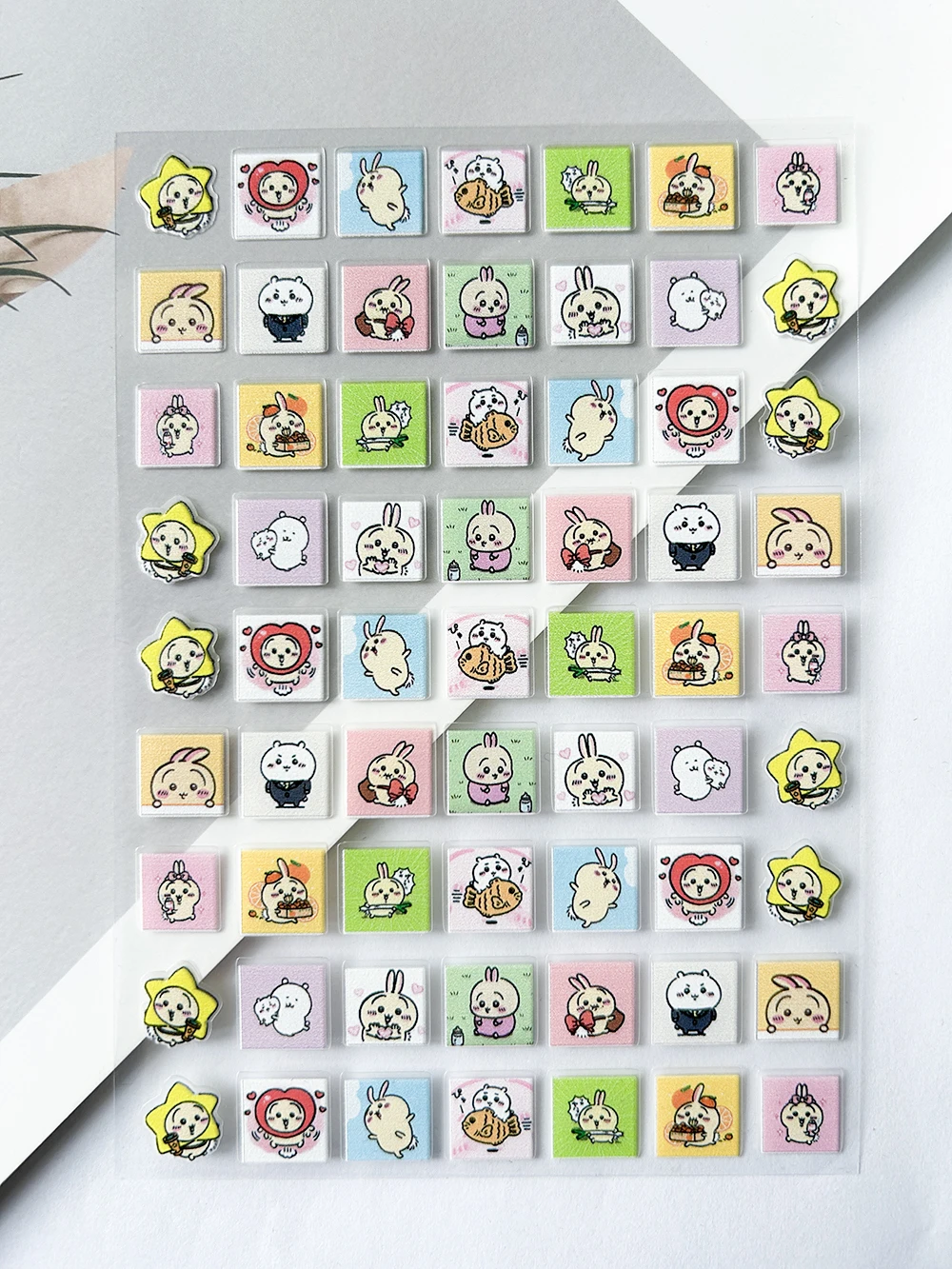 بولي كلوريد الفينيل نمط جديد صغير Chiikawa Usagi Hachiware ملصق بالجملة Decrate جراب هاتف كوب ماء ملصقات لوحة المفاتيح هدايا عيد ميلاد لطيف #2