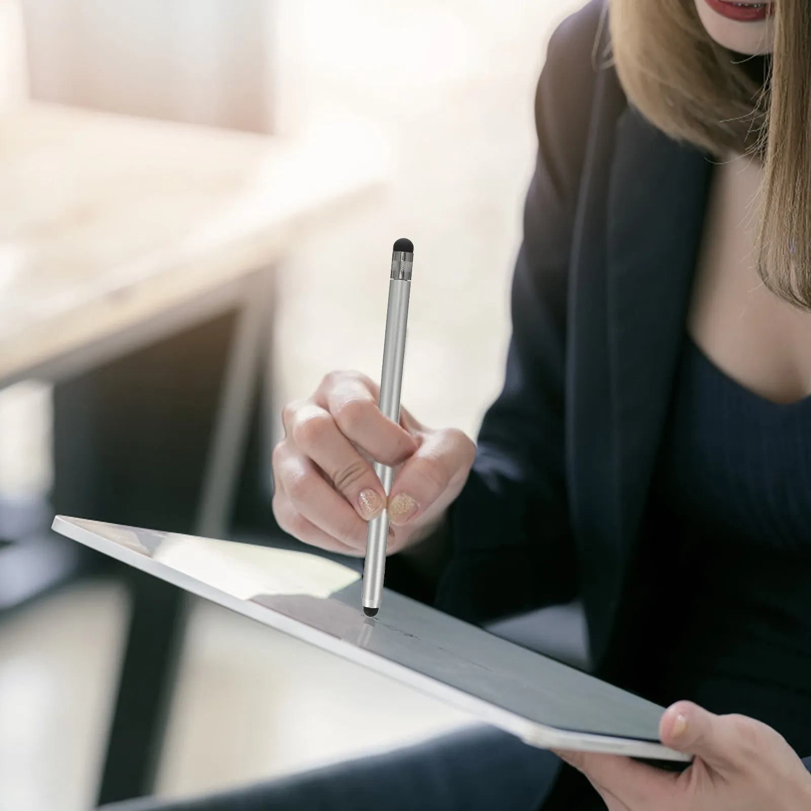 

Touch Screen Stylus Pen Dual Nib Design Capacitive Stylus for Tablets and Smartphones Aluminum Body Smooth Responsive Touch
