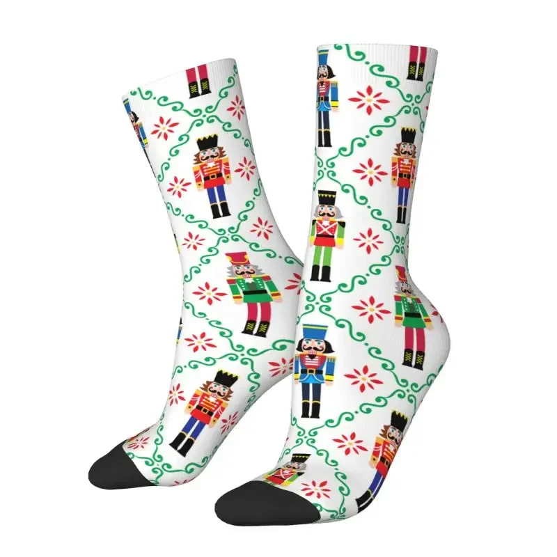 Cartoon Toy Soldier Christmas Nutcracker Men Male Women Crazy Crew Socks Hip Hop Novelty Spring Summer Autumn Winter Dress Socks