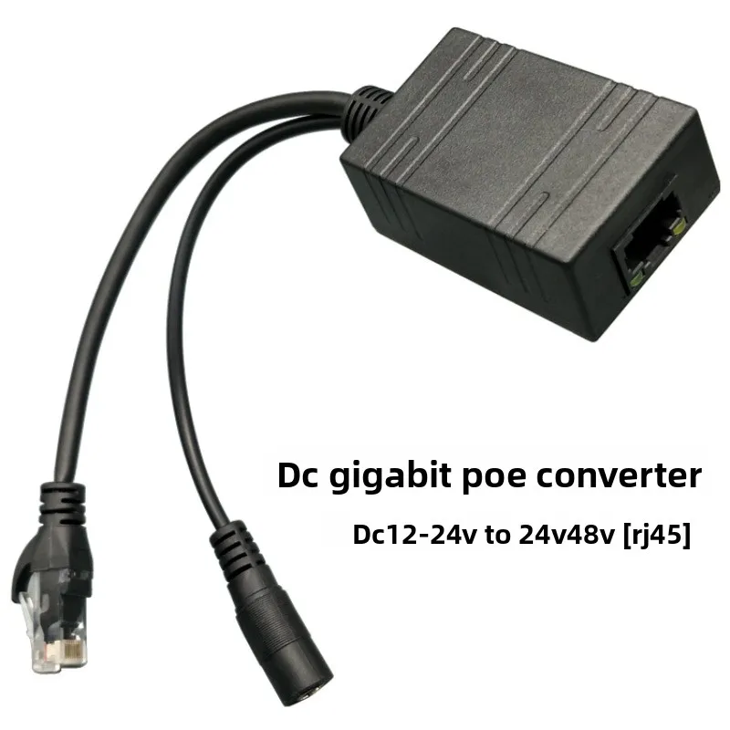 10W PoE Converter Gigabit 12-24V Set Up To 48V Output Splitter for 802.3af or 48V Devices and Solar To PoE Conversion