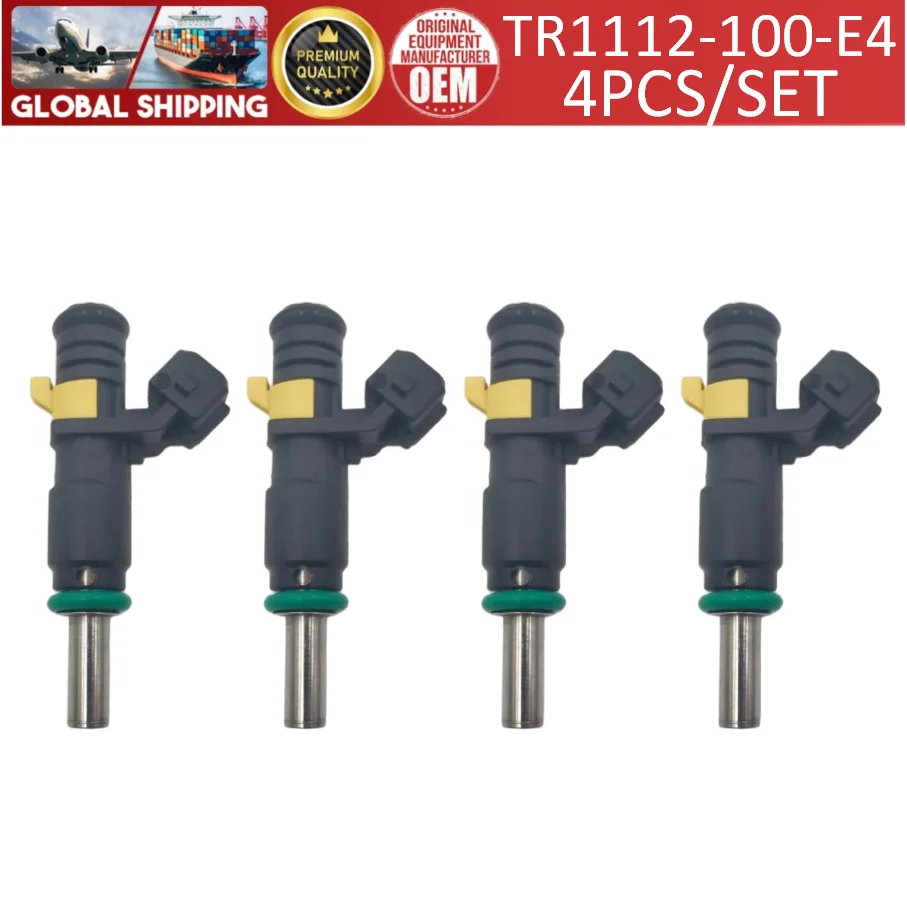 TR1112-100-E4 High Quality 4pcs Fuel Injectors For Jinbei HIACE X30