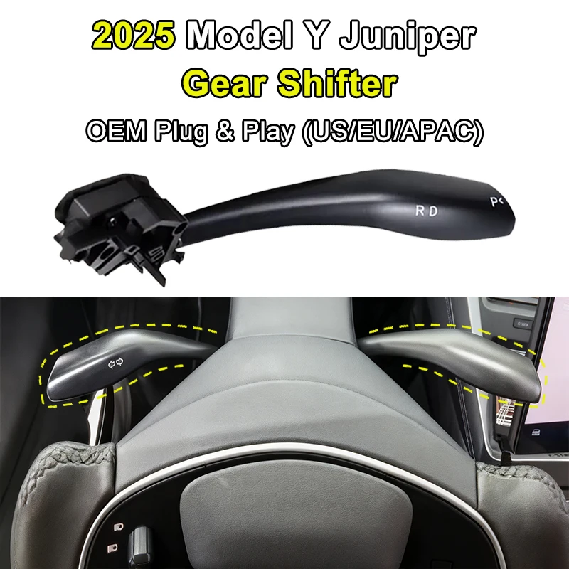 

Ultimate OEM Style Gear Shifter Handbar Stalk for Tesla New Model Y Juniper 2024 2025 2026 Models for Asia, Europe, and the USA