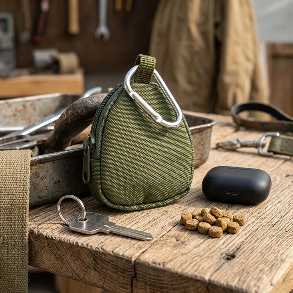Men's Mini Multifunctional Key Pouch Durable Nylon for Headphones Snacks Pet Supplies