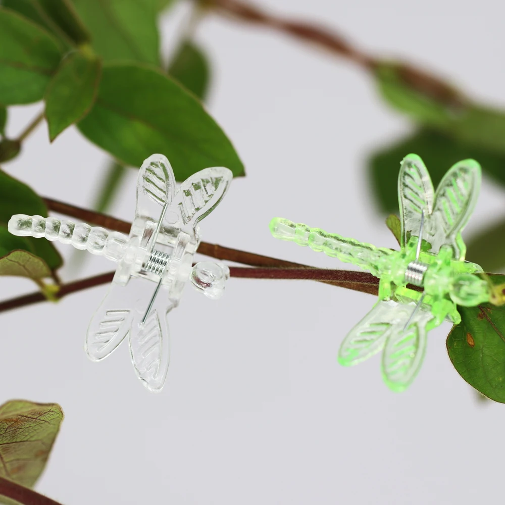 10-100PCS 36x36mm 4-Claw Dragonfly Clips Garden Plants Orchid Clamps for Fixing Climbing Vine Flower Stems Ornamental Decoration