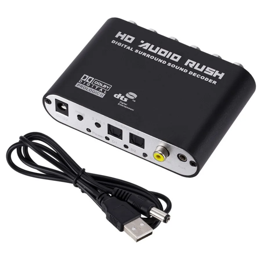 Grwibeou AC3 Audio Cyfrowy na Analogowy 5.1 Kanałowy Stereo DAC Konwerter Optyczny SPDIF Koaksjalny AUX 3.5mm na 6 RCA Dekoder Wzmacniacz — zdjęcie produktu 6