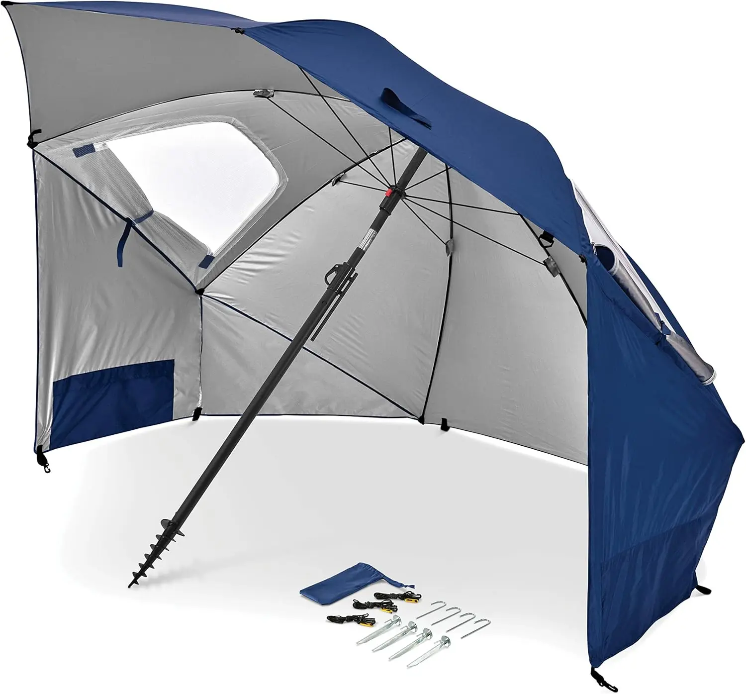 

Premiere UPF 50+ Umbrella Shelter for Sun and Rain Protection (8-Foot, Blue)