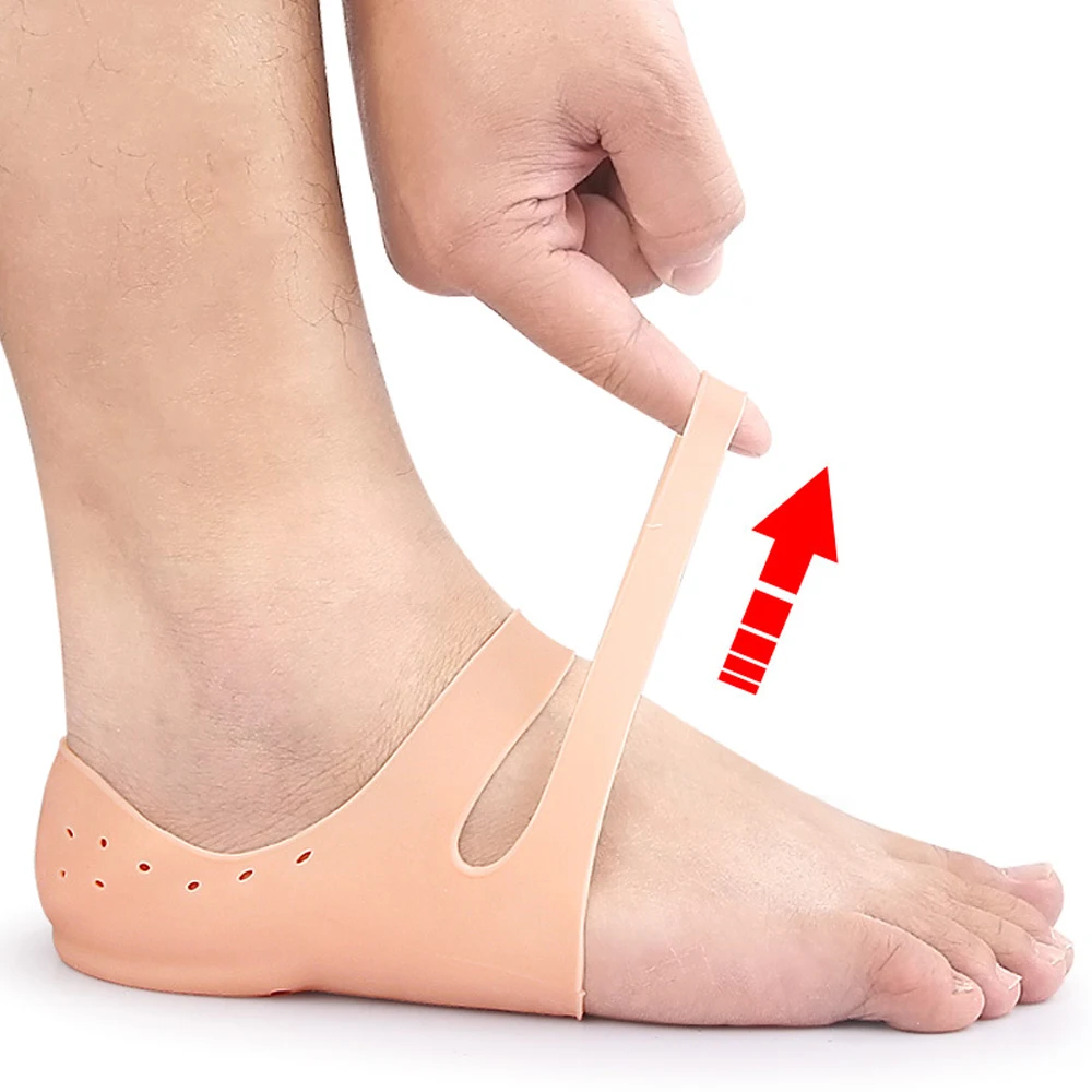 1 Pair Heel Protectors Cups with Arch Support for Plantar Fasciitis - for Achilles Tendonitis Dry Cracked Heel Support Cushion