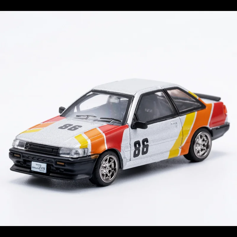 DCT 1/64 AE86 Model Sports Car Vintage Cars JDM Vehicle Diecast Car Collection Toy Station Vehicle