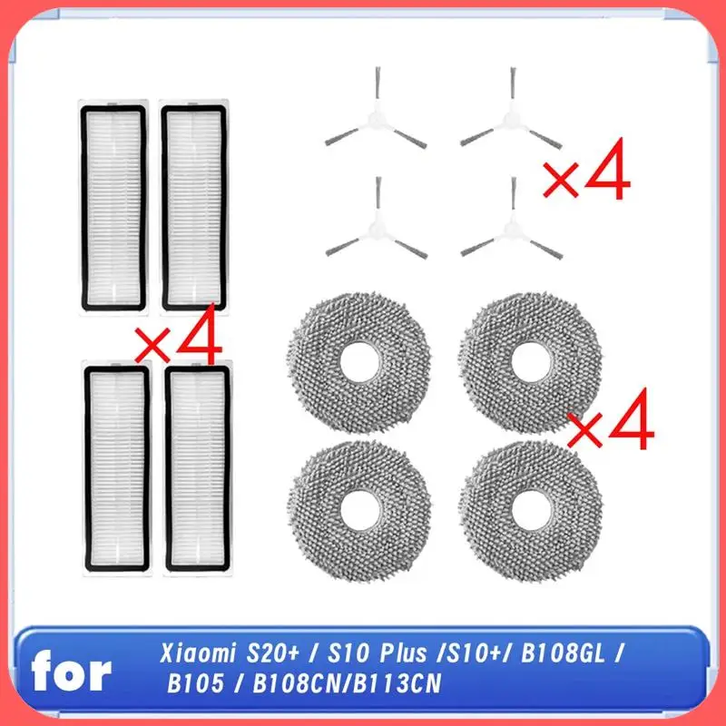 

AA89-12 Pcs For Xiaomi S20+ / S10 Plus /S10+/ B108GL / B105 / B108CN/B113CN Sweeping Robot Cleaner Parts Replacement
