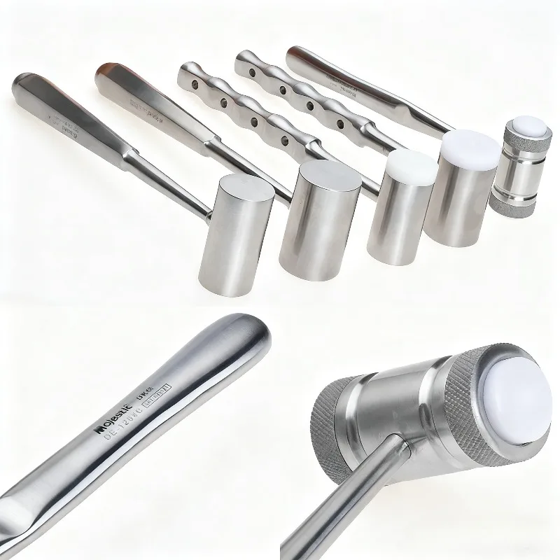 High Quality Dental Bone Hammer  Nylon Stainless Steel Handle Teeth Bone Extraction Implant Tool Mallet Dentist Instrument