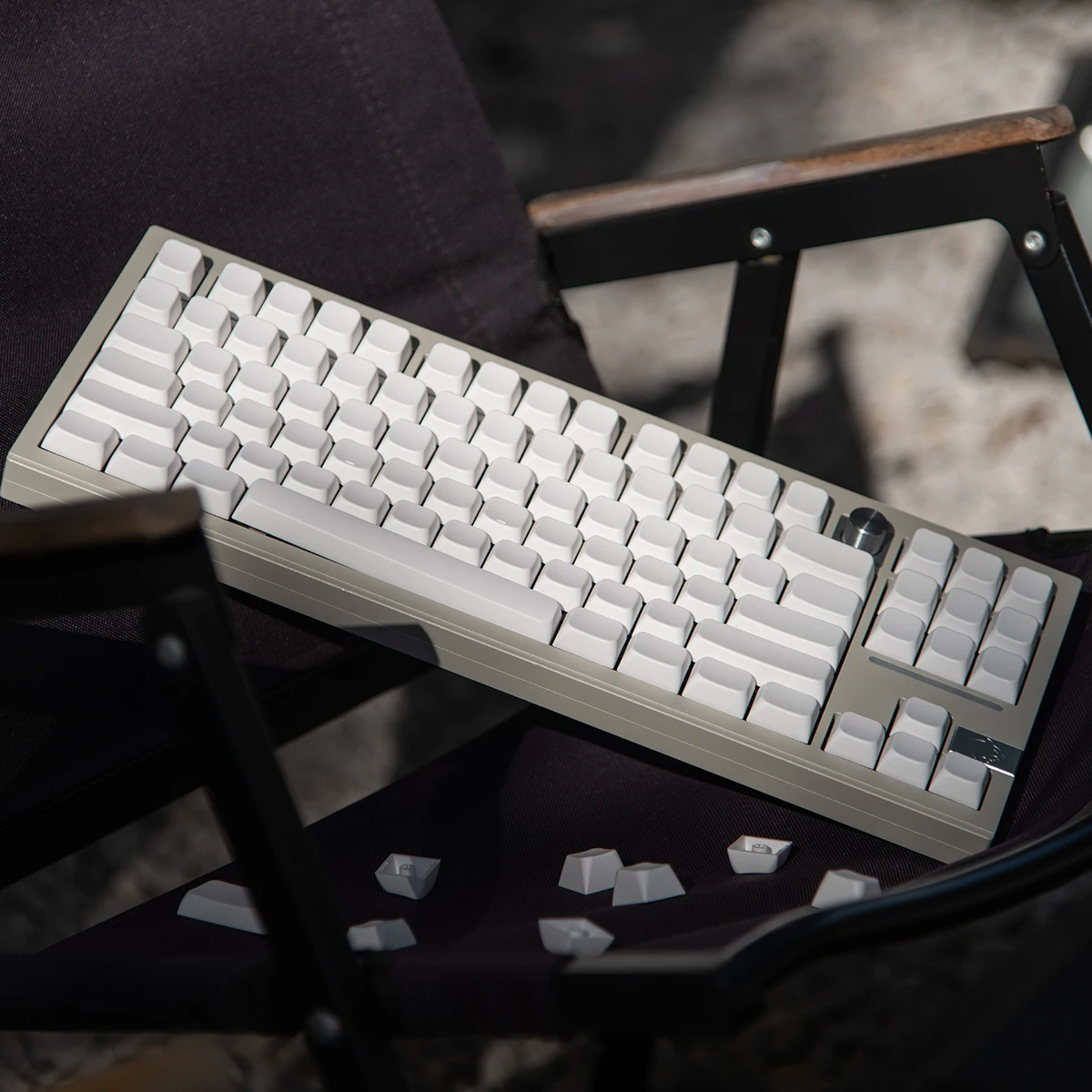 ECHOME White Non-Lettered Keycap Set PBT Dye-sublimation Minimalist Keyboard Cap Cherry Profile Key Cap for Mechanical Keyboard
