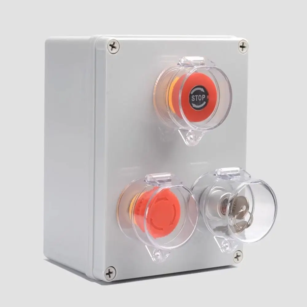 1Pcs 16/22/25/30/42mm Emergency Stop Button Cover Dustproof Transparent Flip Cover Elevator Emergency Stop Cover Waterproof