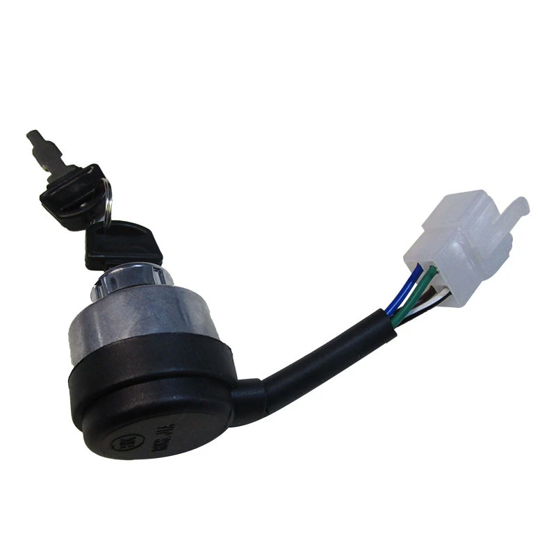 4 Wire Generator Ignition Key Switch 2KW 3KW 168F 170F Gas-ol-ine Genset Electric Start Lock Replacement Accessories With 2 Keys