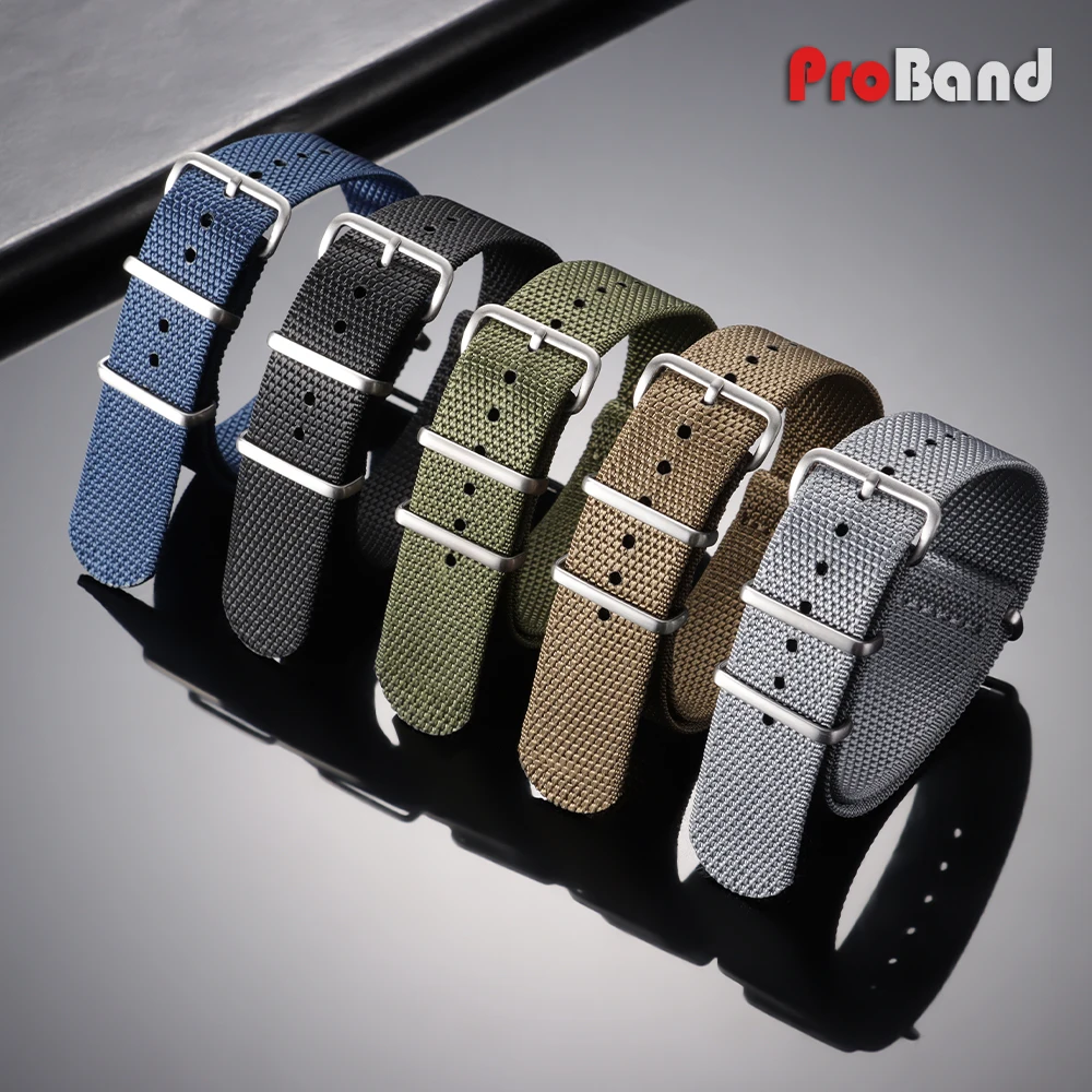 High Quality Fabric Watch Band 20mm 22mm One Piece Nylon Watch Strap Men Women Sport Military Weave Bracelet for Omega for Seiko view 4