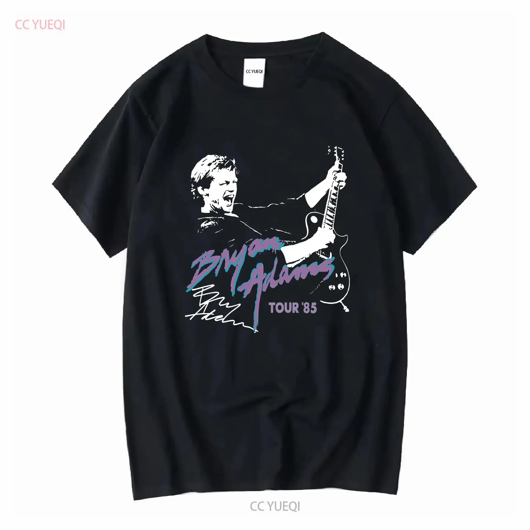 Vintage Bryan Adams In 85 Tour T Shirt Classic Black S 234XL H389 vintage Washed Slightly Breathable Comfortable fashion Soft