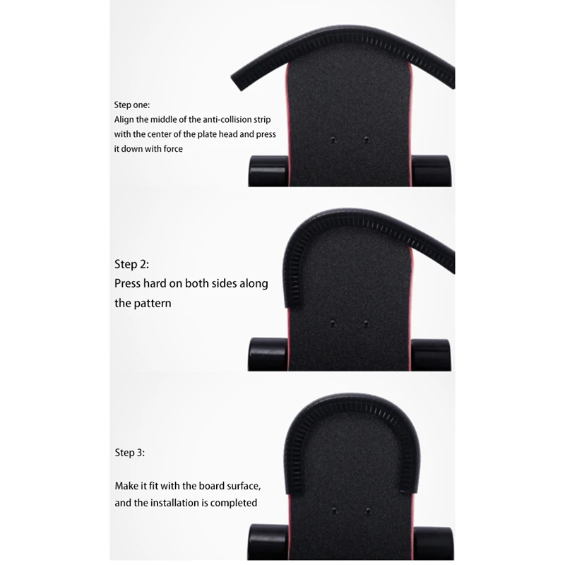 4PCS Anti-Collision Skateboard Bumper Strip Skate Board Protection Strip Skateboard Accessories