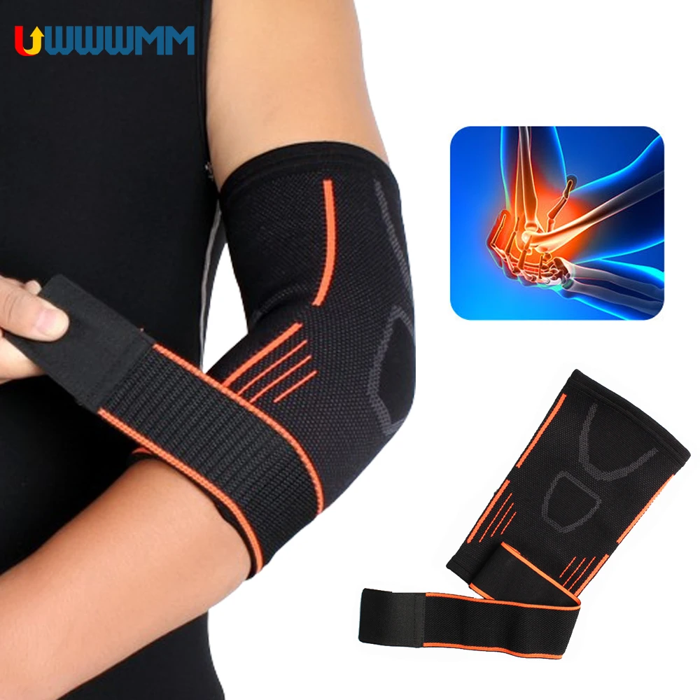 1Pcs Compression Elbow Brace Arm Sleeves Women Men Workout Elbow Support Sports Gym Elbow Sleeves Tendonitis Pain Relief