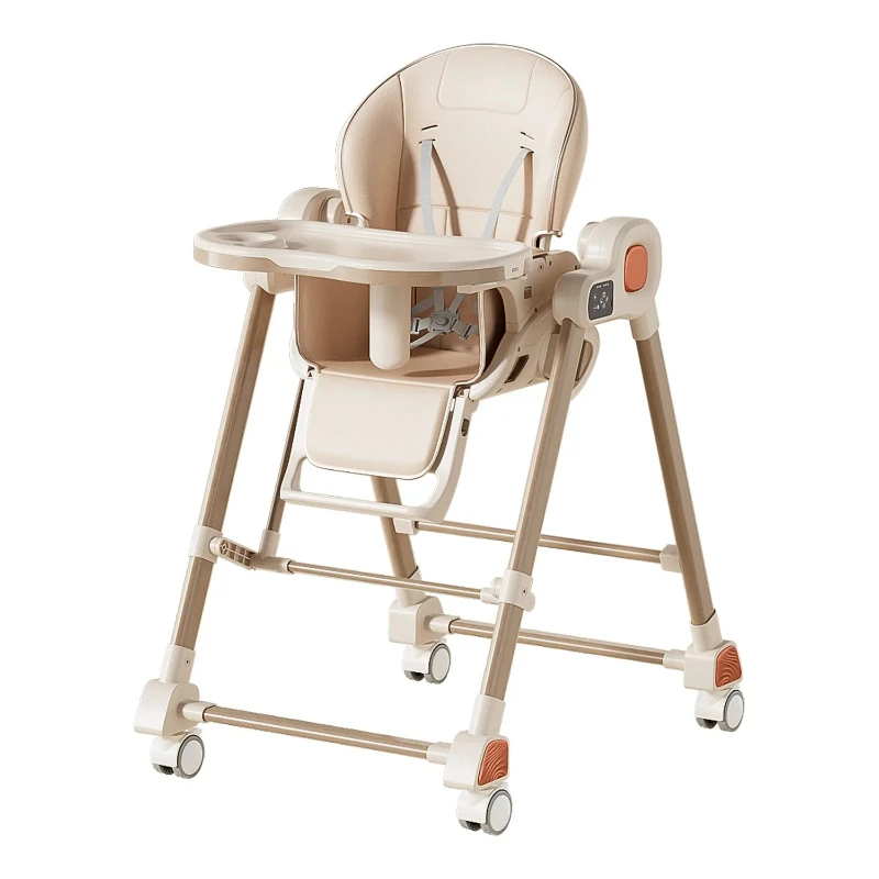 Electric baby dining chair,foldable multifunctional children's dining chair, rocking chair with two in one height and thickening