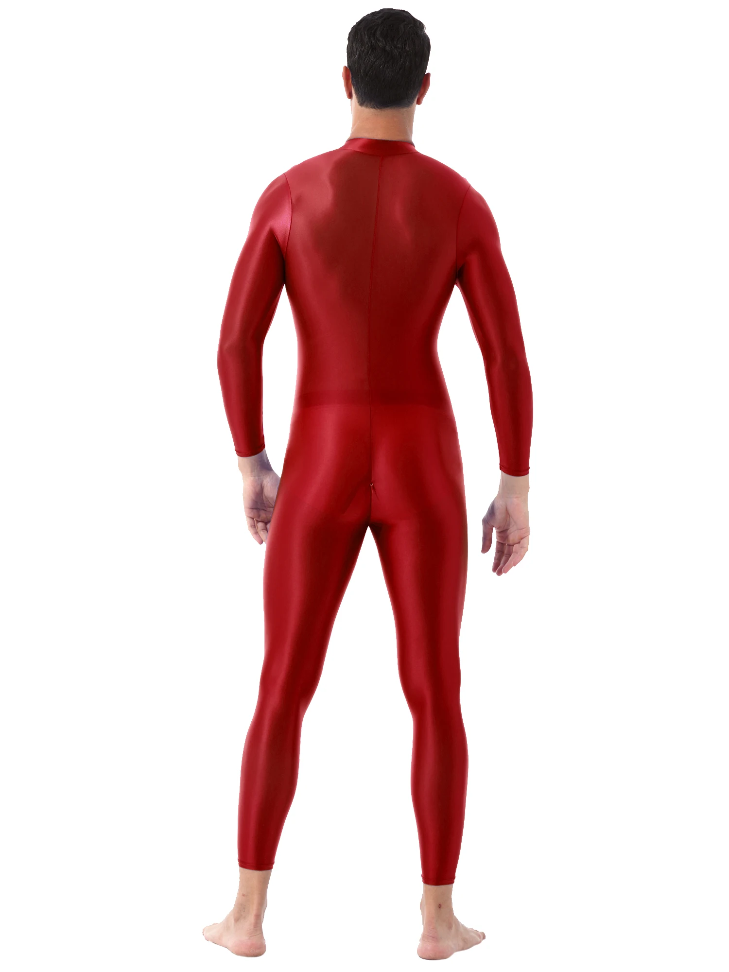 شيمري زنتاي طقم داخلي للجسم كامل الجلد ضيق بذلة الكبار Zentai بدلة ارتداءها زي للرجال Unitard مرحلة Dancewear