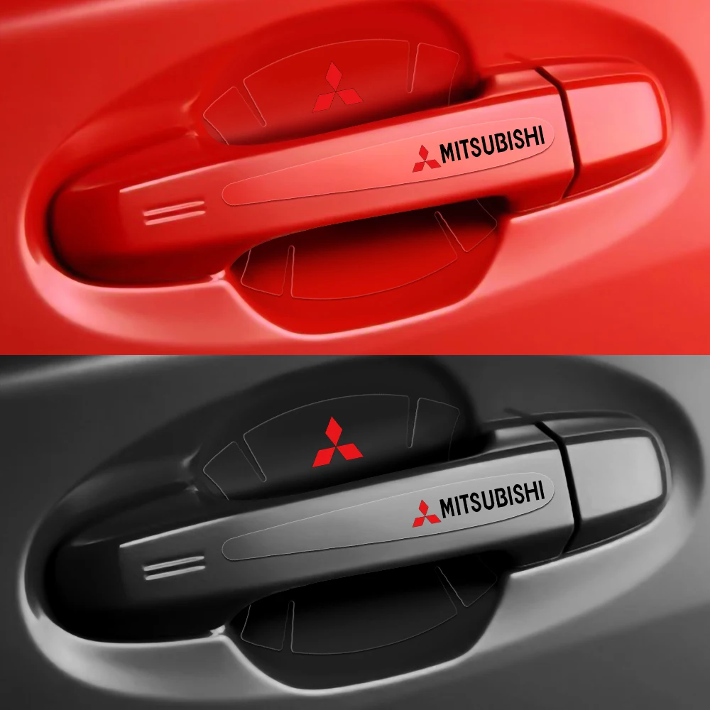 

4/8 шт. 3D прозрачная наклейка для защиты от царапин на дверную ручку автомобиля для Mitsubishi Asx Lancer V73 Triton Galan Colt Evolution