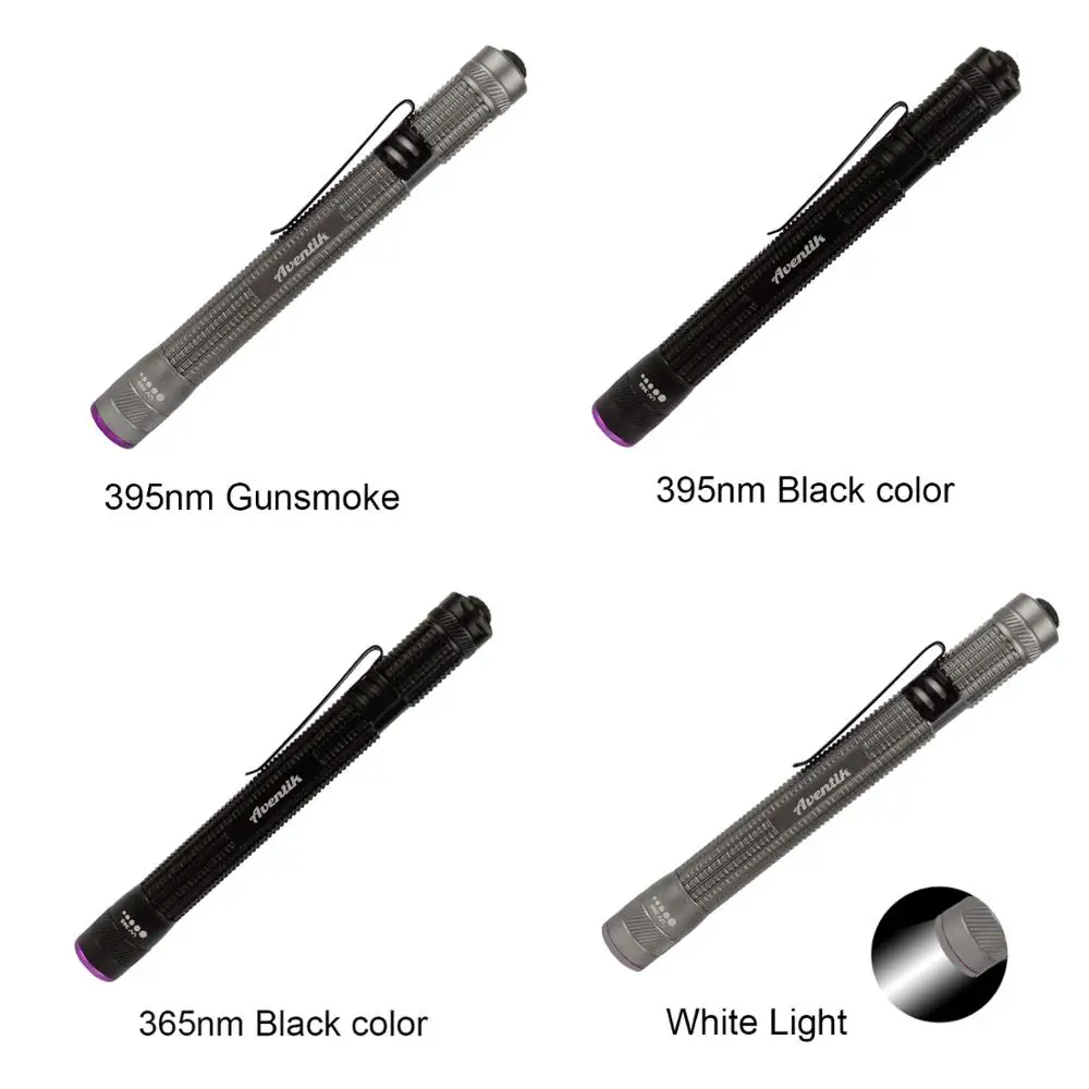 Aventik 3W Power 365nm & 395nm Zoomable Pen Light & UV Flashlights Detector For Pet Stains And Fluorescent Agents L