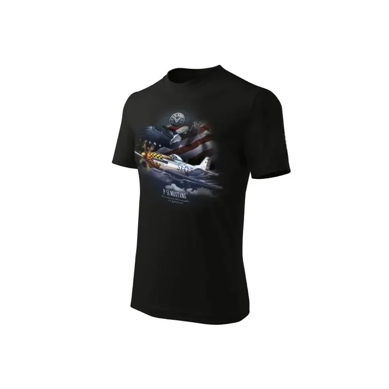 Aircraft P-51 MUSTANG Men's T-shirt Reflects The Wild West