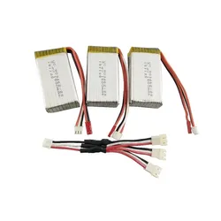 WLtoys V913 RC Helicopter L959 L969 L202 VL912 RC Car 7.4V Lipo 1500mAh Battery  And 1 To 3 Charger Line Spare Parts