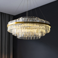 Modern Luxury LED Crystal Chandeliers Home Lighting for Living Dining Room Lustre Decorate Indoor Ceiling Pendant Lights Fixture