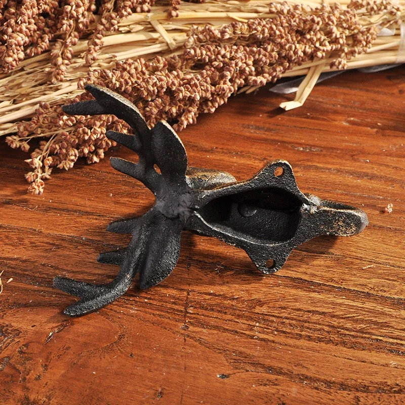 Iron Hook Wall Door Retro Deer Key Head Antlers for Hanging Clothes Hat Scarf Deer Horns Hanger Home Rack wall Decoration hot