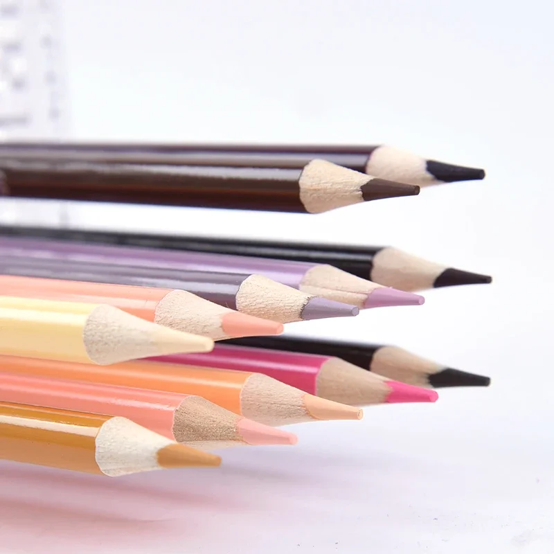 12 Colors Professional Artist Drawing Pencil Set Skin Crayon De Lapices Couleur Colores Portrait Pastel Pencils Dessin