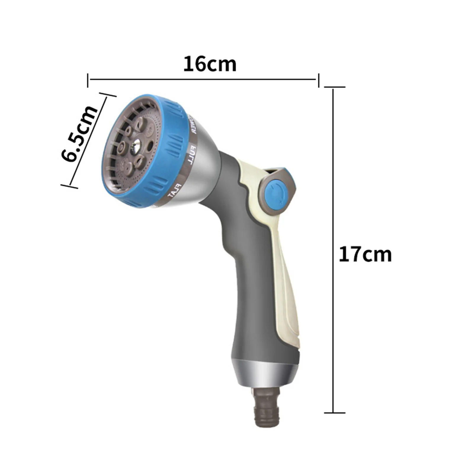 Robust Garden Hose Nozzle Designed for High-Flow Performance with 8 Spray Types and Comfortable Thumb Operation