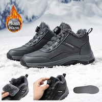 Cold-proof Adult Boots Autumn Winter New Snow Booties Outdoor Warm Plush Hiking Flats Shoes Sports Deporte Class For Men