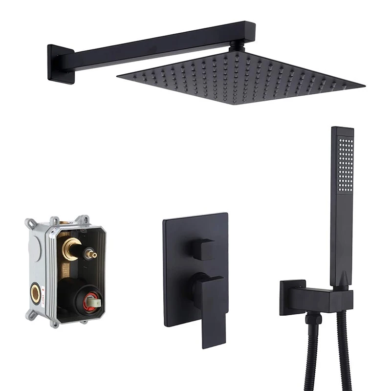 

# *-2-сторонняя современная серая ванная комната в настенном классическом смесителе для душа, роскошный набор смесителей для душа со скрытой дождевой водой для ванны