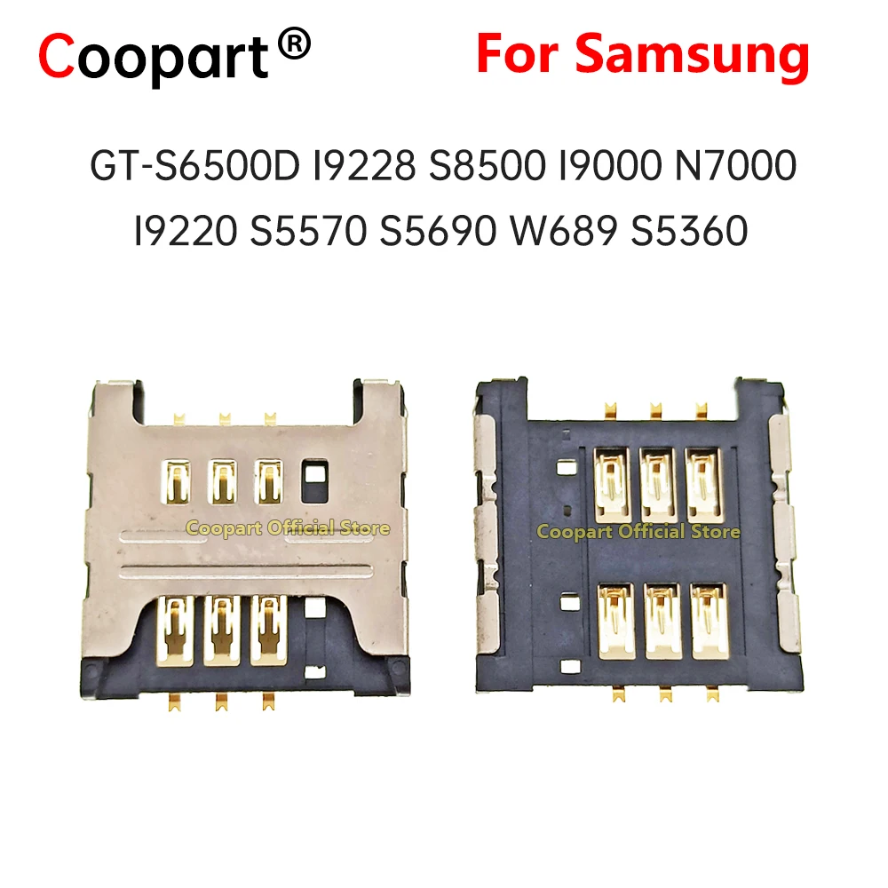 Bandeja do suporte do cartão SIM para samsung gt-s6500d, i9220, s8500, i9000, n7000, i9220, s5570, s5690, w689, s5360, 2 peças