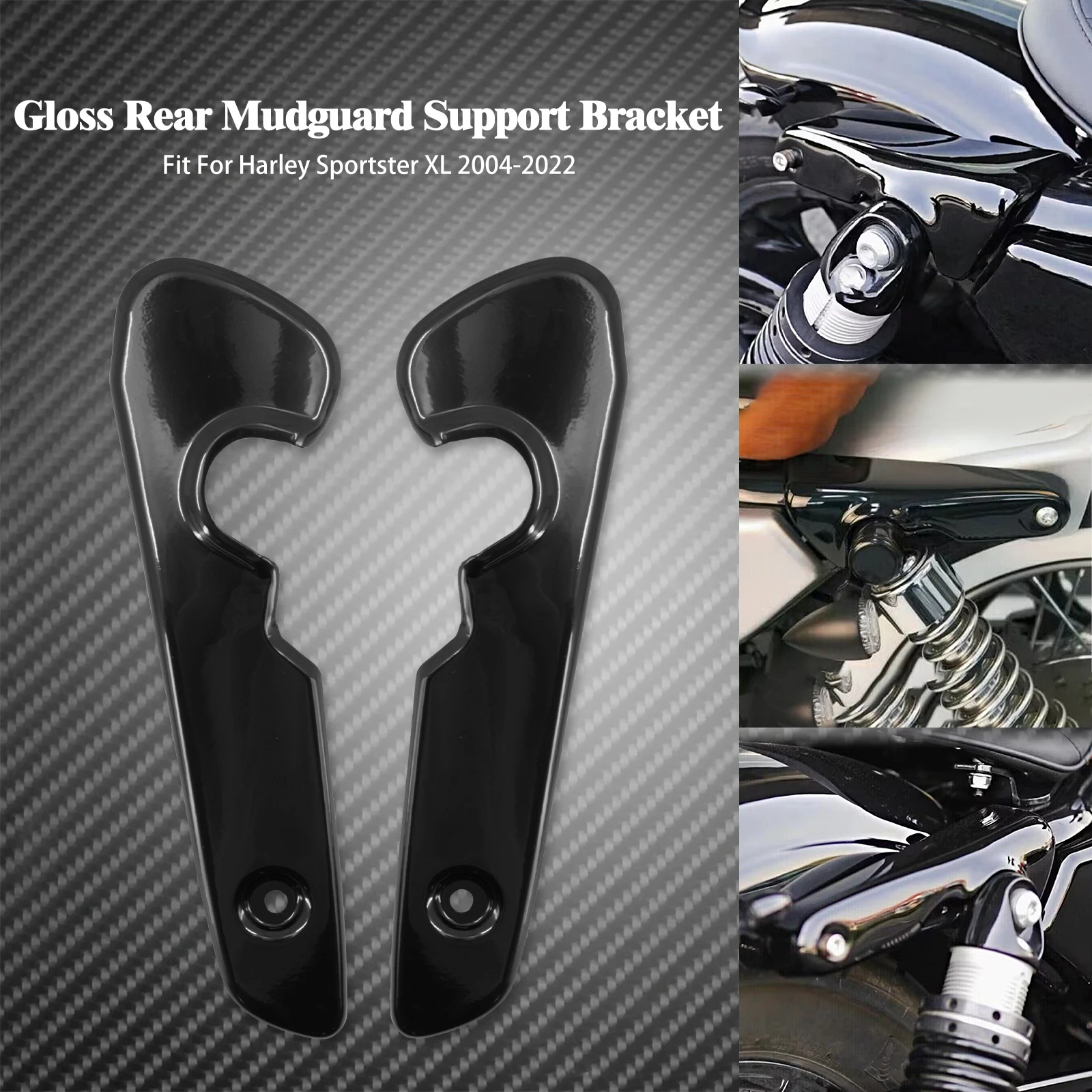 

Мотоциклетное короткое заднее крыло, опорный кронштейн для брызговика, стойки указателя поворота, глянцевый матовый черный для Harley Sportster XL1200 883 04-22