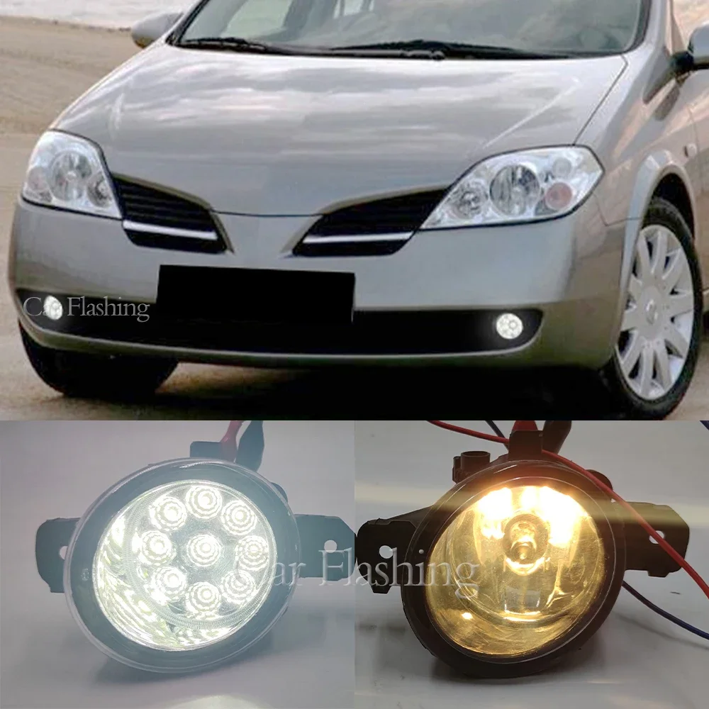 New！ Fog Lights Headlight For Nissan Primera Estate WP12 Hatchback P12 Saloon 2002-2015 Fog Light LED Fog Lamps Halogen Foglight