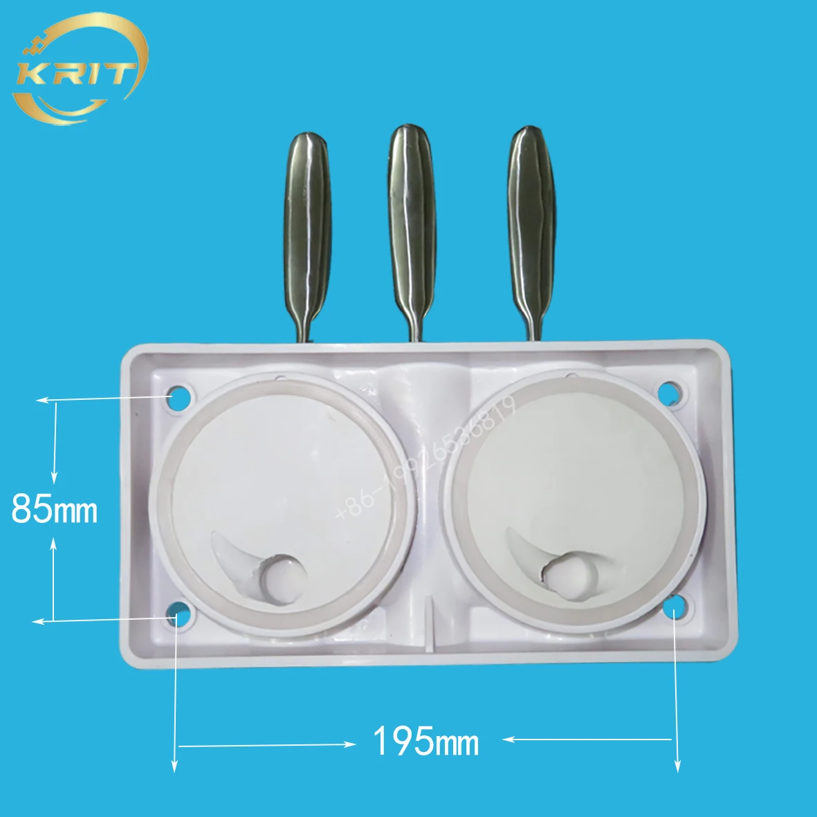 White Front Panel Face Block Spare Discharge Valve Part Replacement For Lecon And Ke Ling Ice Cream Machines With Rods Modelling