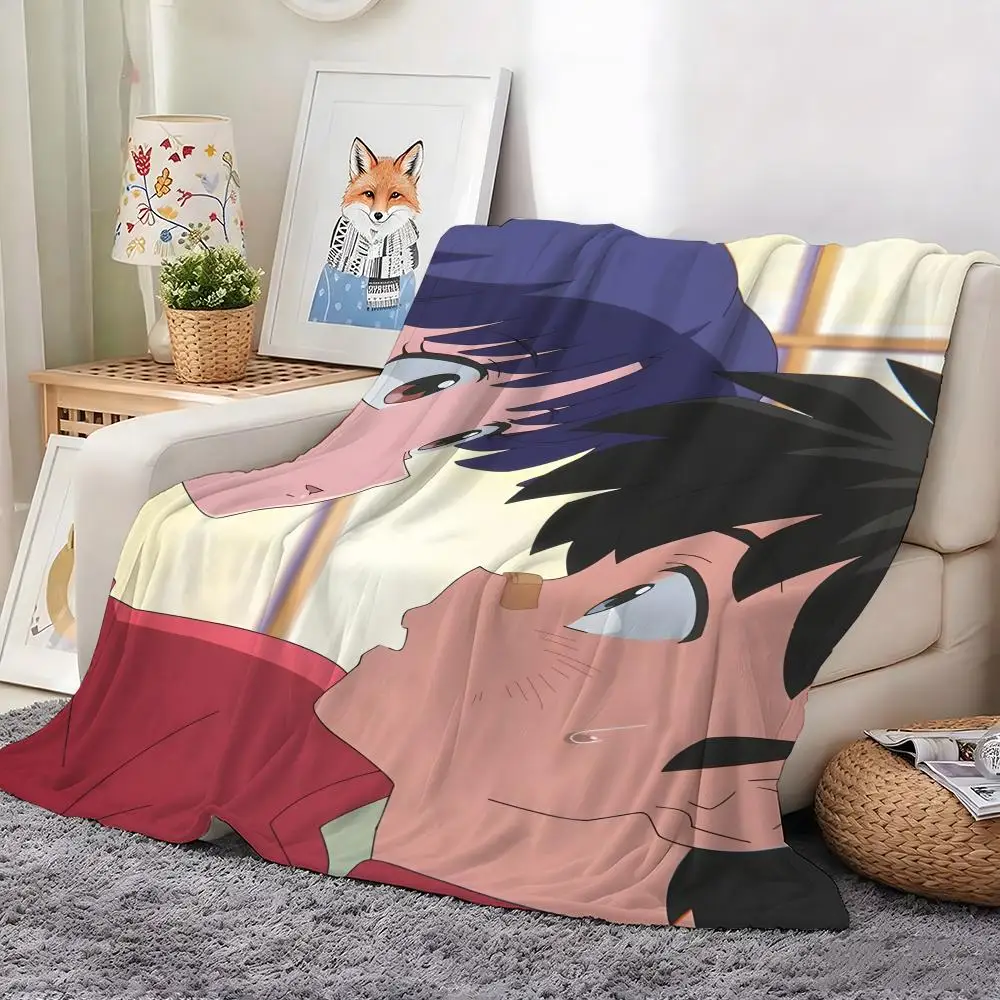 Anime Ranma 12 Throw Flannel Blanket Warm Cozy Throw For Bed Sofa Office Travel All Season