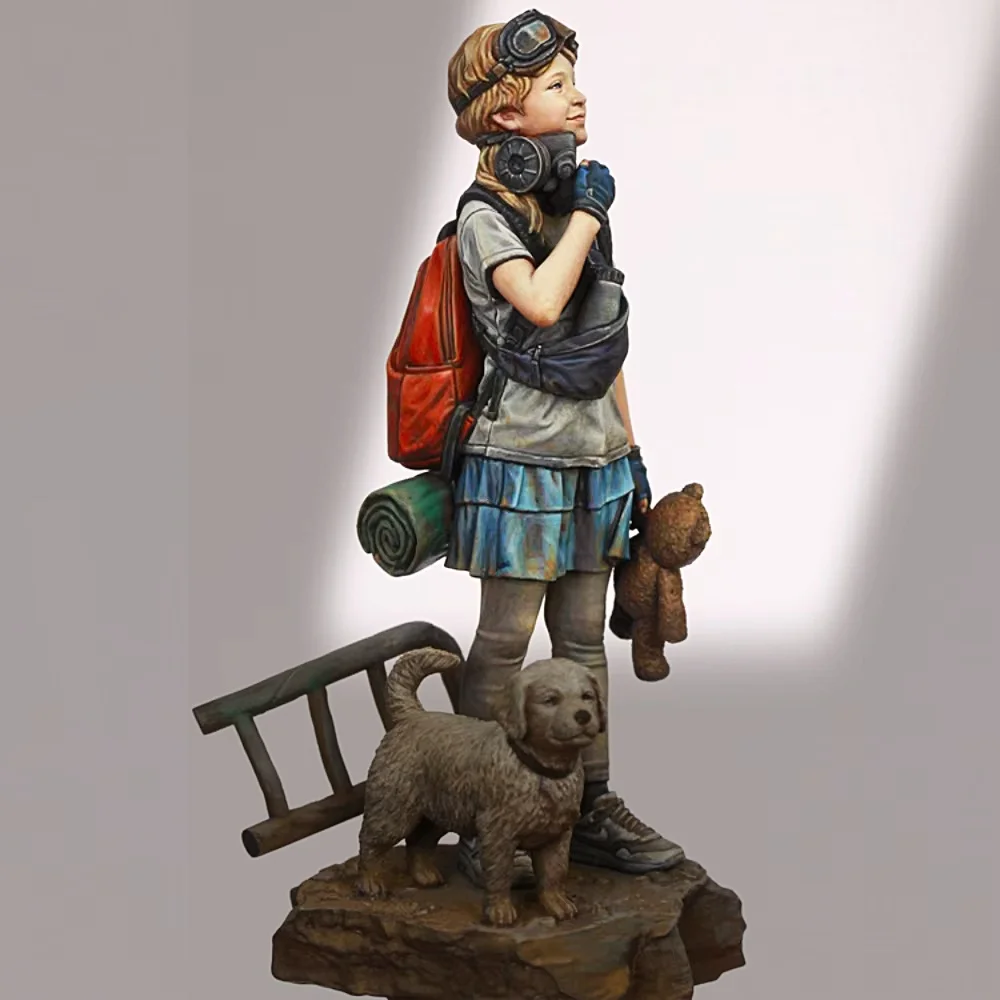 

1/12 Resin Figure unpainted model Kit, Post-epidemic Deep Breath Girl, unassembled and unpainted GK, 724C