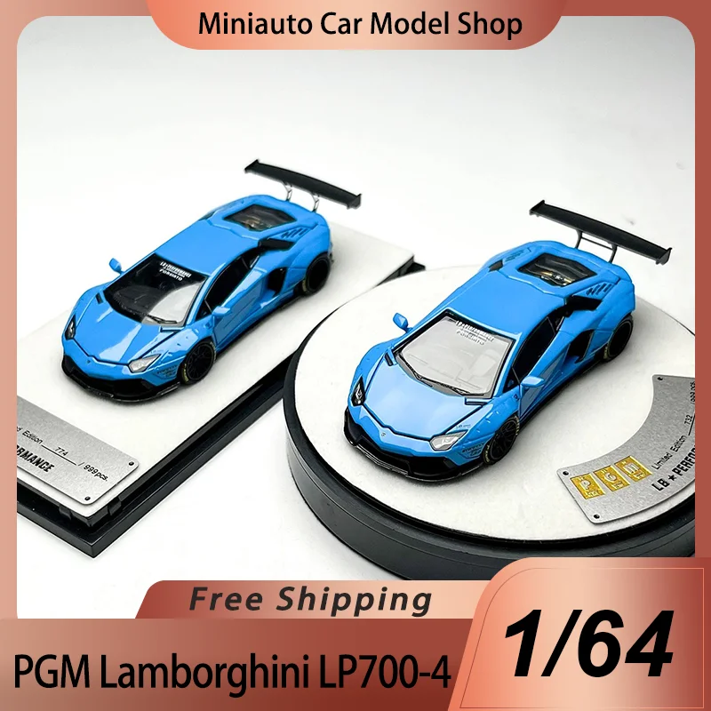 

New In Stock Pgm 1:64 Lamborghini Lp700-4 Alloy Diecast Diecast Model Full Opening Wide Body Modification Limited Edition Toys