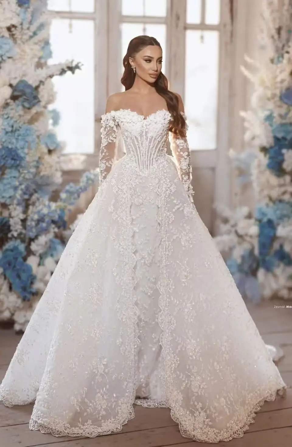 

Свадебные платья на заказ с длинными рукавами, кружевными аппликациями, свадебное платье для невесты, Vestido De Novia