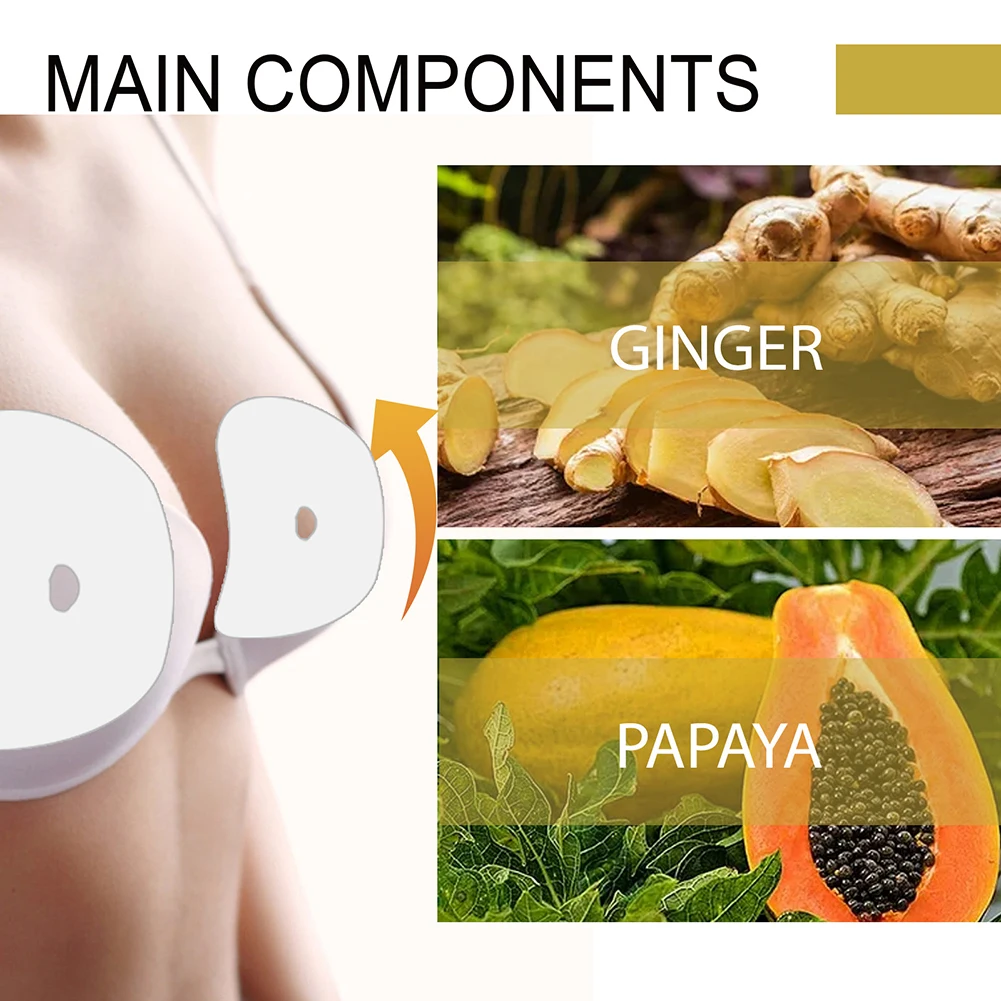 10pcs Breast Enhancement Patch Plant Ingredients Breast Chest Enhancer Breast Lifting Firming Breast Enhancers Pads Ginger Sexy