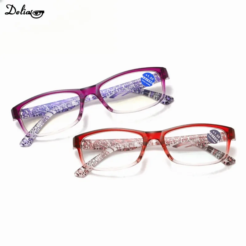 

Anti Blue Light Reading Glasses Women Retro Presbyopic Glasses Pattern Eyeglasses Diopter +1.0 +1.5 +2.0 +2.5 +3.0 +3.5+4.0