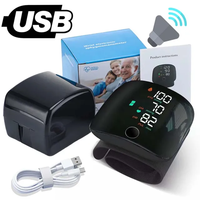 Digital Wrist Blood Pressure Monitor Sphygmomanometer Rechargeable Tonometer Tensiometer Heart Rate Meter BP Monitor