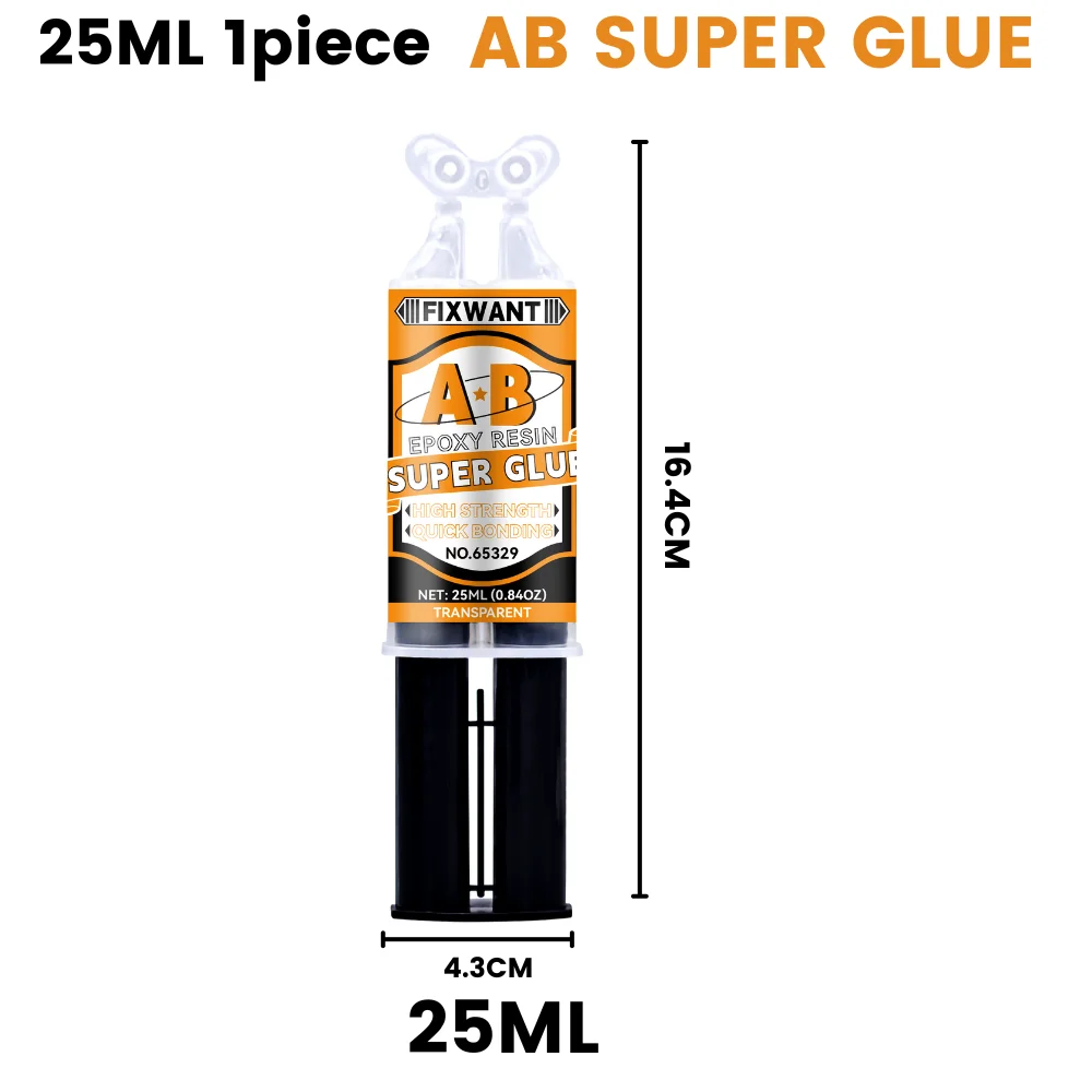 Epoxyhars AB-lijm Transparant Hoge sterkte Waterdicht Multifunctioneel Hittebestendig Metaal Keramisch Glaslijm 6/25ML