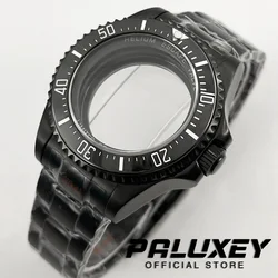 44MM Black Blue GMT Ceramic Bezel Sapphire Crystal DEEP SEA Homage Big Watch Case Compatible Fit NH35 NH36 NH34 NH38 Movement