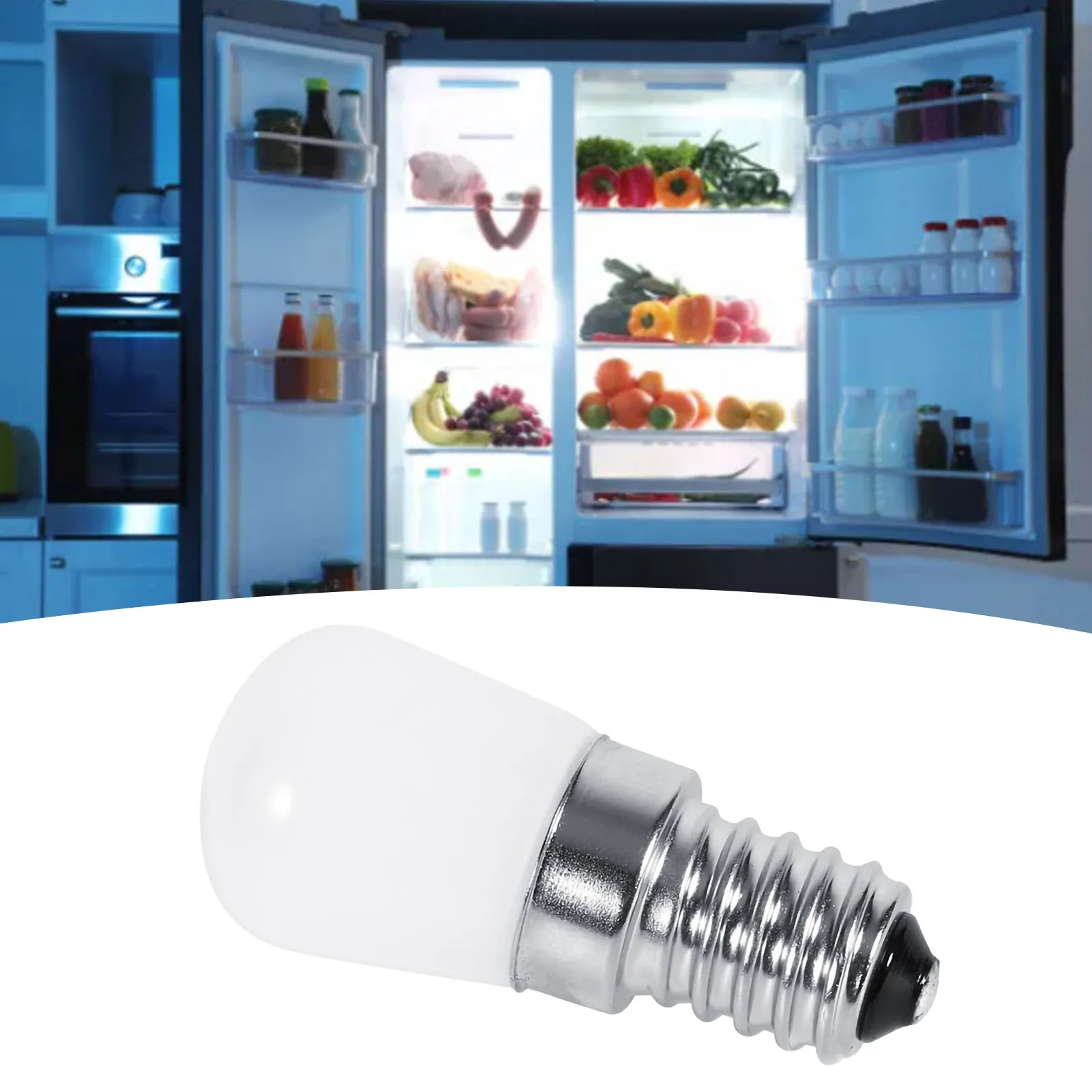 ZK50 E14 Type 1.5W SMD 2835 Mini Refrigerator Freezer LED Light Lamp Bulb (110V Cool White)